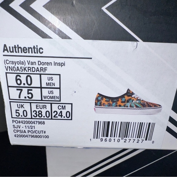 Vans Authentic Crayola (Van Diren Inspiration) Multiple sizes - Picture 12 of 16